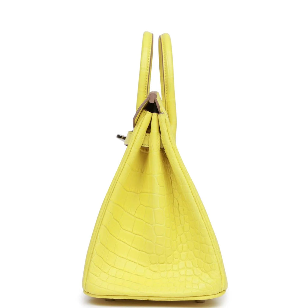 Lime Matte Alligator Bag Palladium Hardware B62426