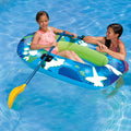 59" Blue and Lime Green Inflatable Swimming Pool Boat I9654