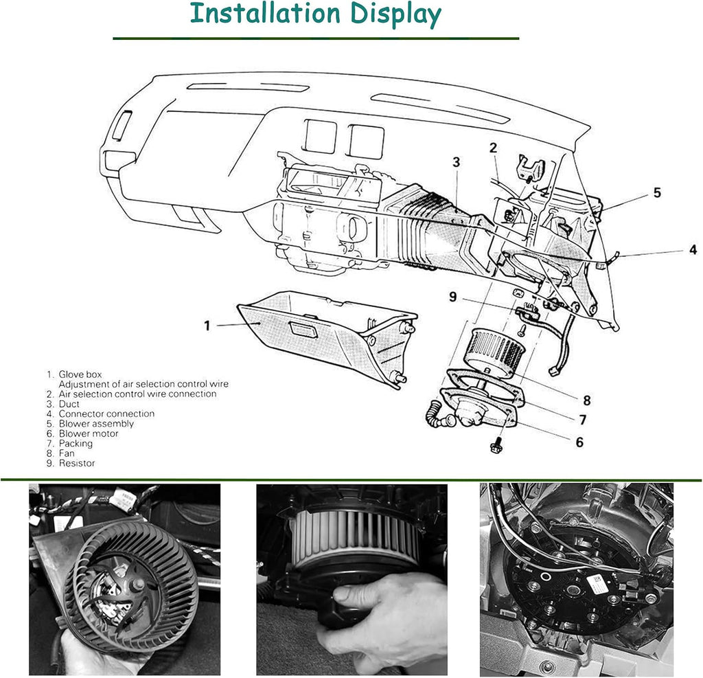 Pack of 2 Heater Blower Motor Assembly Q833683