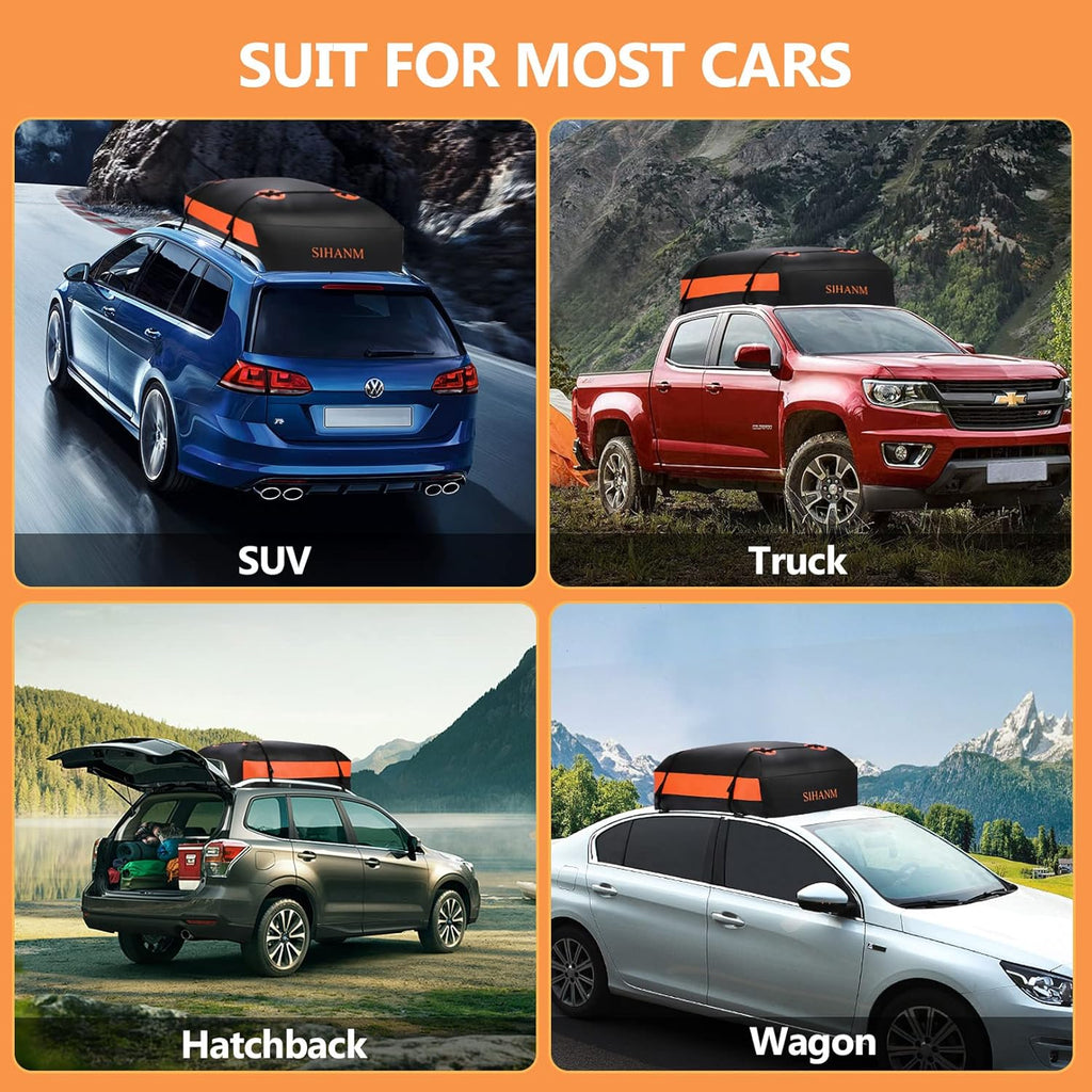 Heavy Duty Waterproof Roof Cargo Carrier with Anti-Slip Mat, 15Cu.ft. H565284