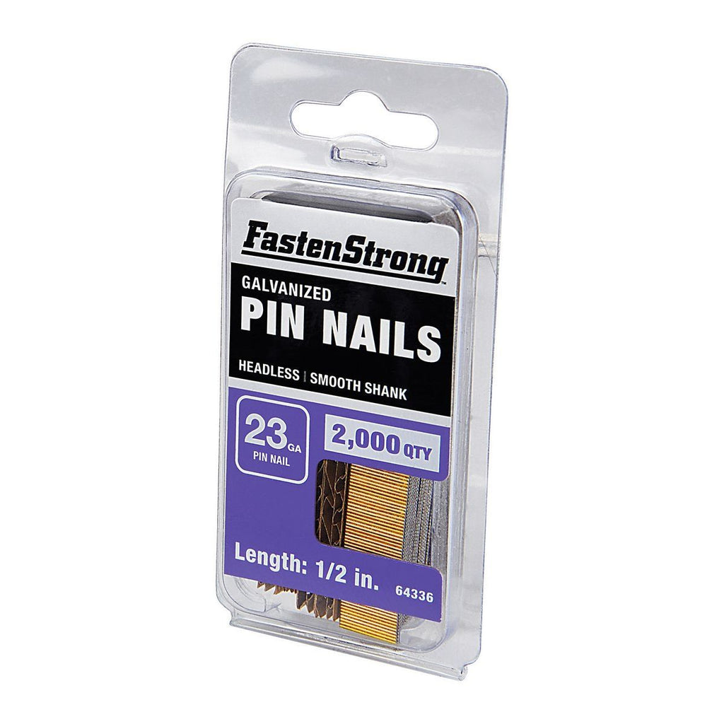 1/2 in. 23 GA Galvanized Pin Nails, 2000 Piece D82014