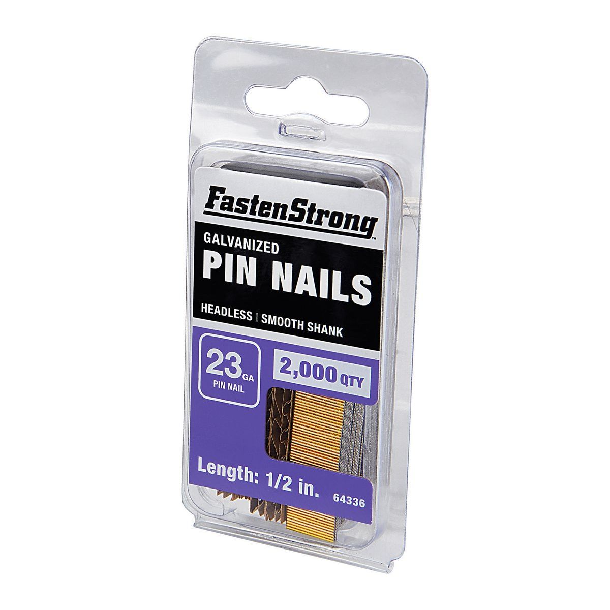 1/2 in. 23 GA Galvanized Pin Nails, 2000 Piece D82014