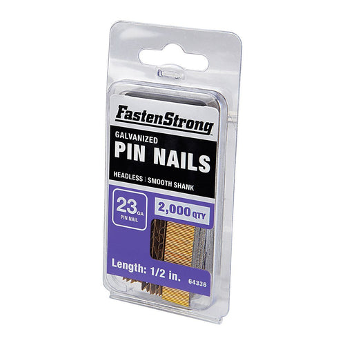 1/2 in. 23 GA Galvanized Pin Nails, 2000 Piece D82014