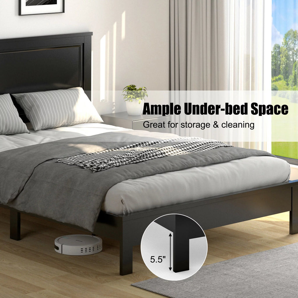 Twin Size Walnut Platform Bed Frame R205506