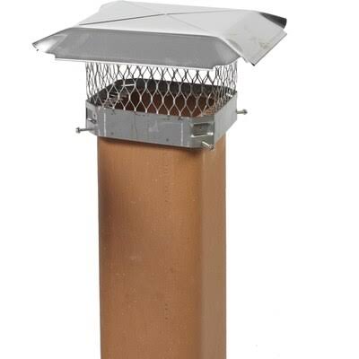 18 in. x 9 in. Bolt-On Single Flue Chimney Cap in Stainless Steel P1536