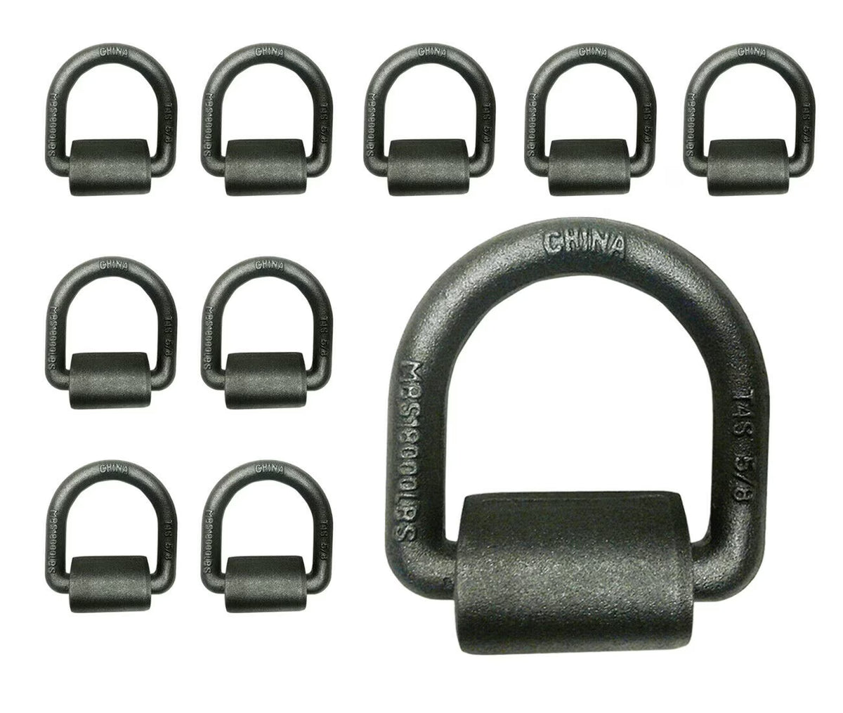 10 Pack Heavy Duty 5/8" Weld-On D Ring for Flatbed Truck Trailer Tie Down F5092
